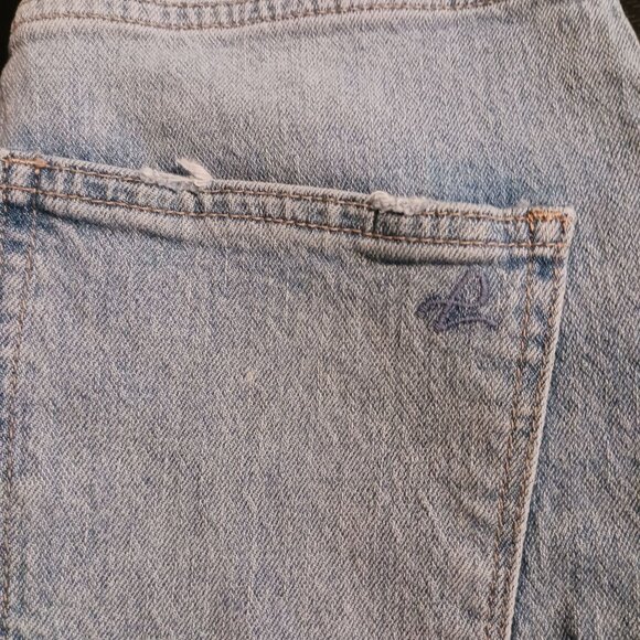 DL1961 Susie Tapered High-Rise Distressed Jeans Women's Size 23 Seaglass Blue - Picture 11 of 15